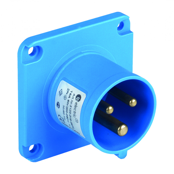 CEE Anbaustecker 70mm 3x16A IP44